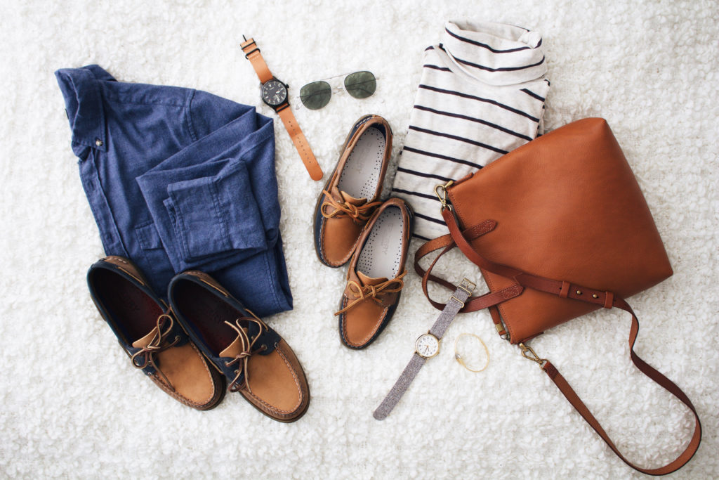 New Darlings - Sperry - Madewell Striped Turtleneck - J.Crew Chambray