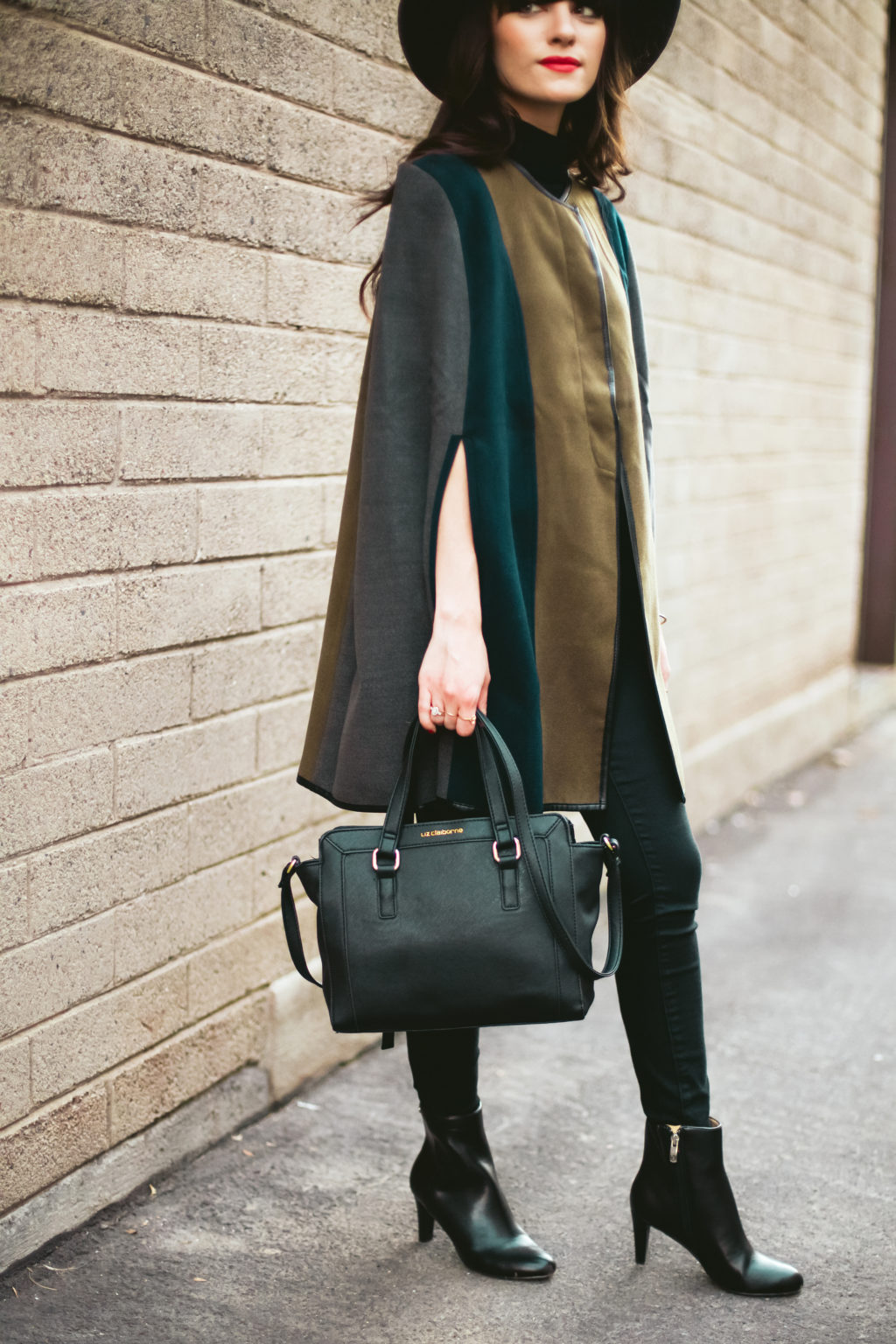 New Darlings - Day to Night Fall Inspired Looks with JCPenney - Black Turtleneck Colorblock Cape