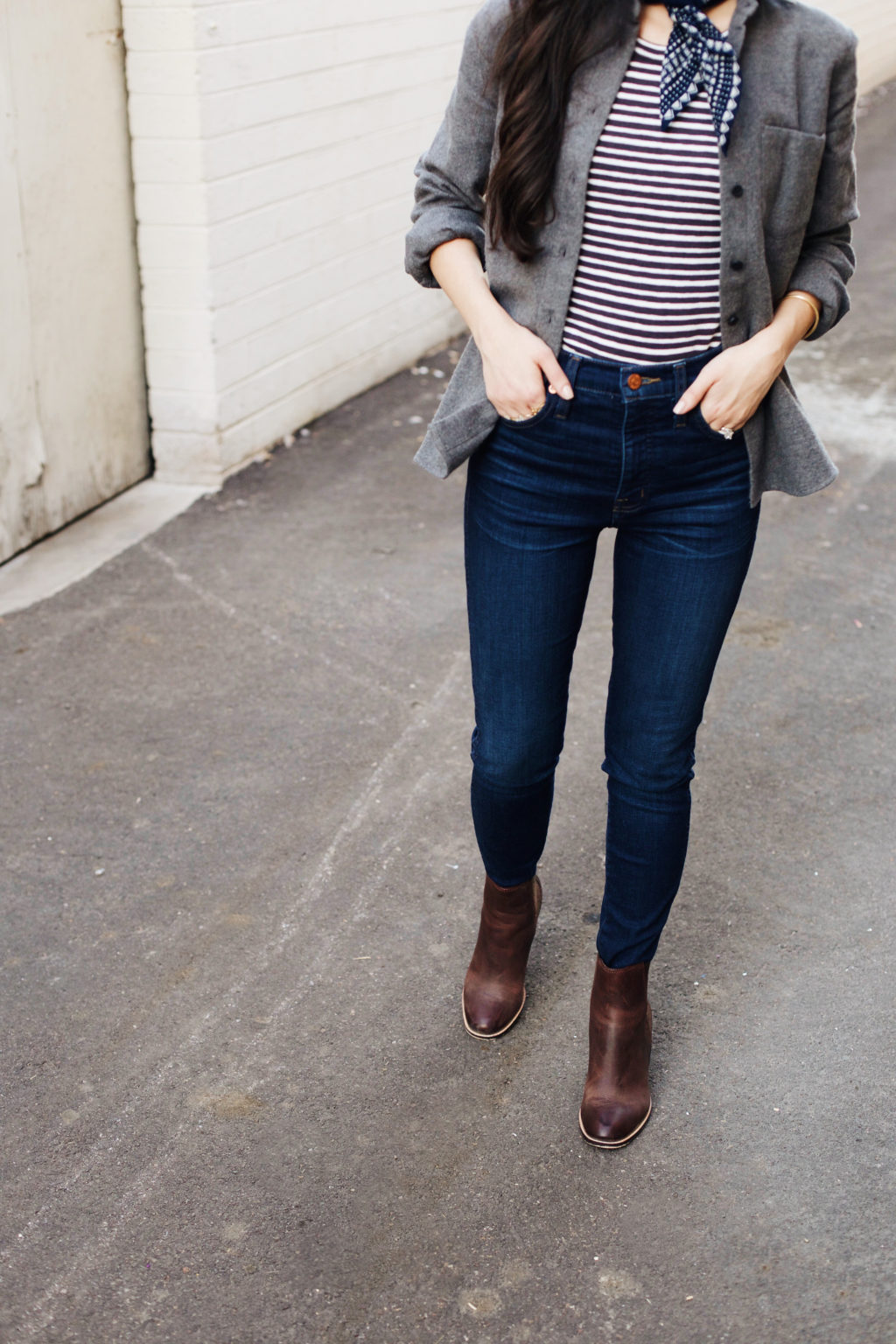 New Darlings - Fall Fashion - Layers and stripes - Clark's boots