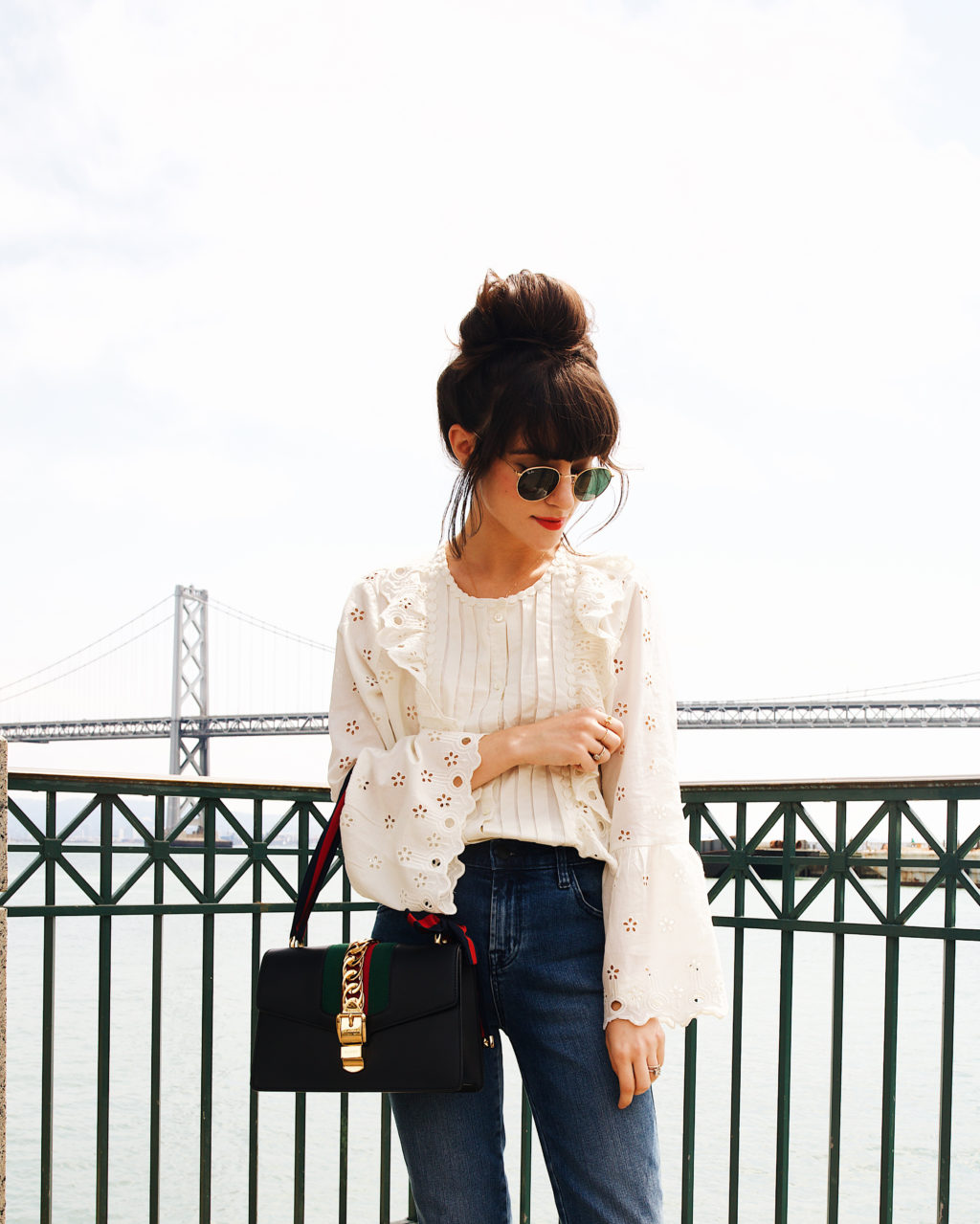 New Darlings Style Blog French Girl Style Top Knot Lace Blouse