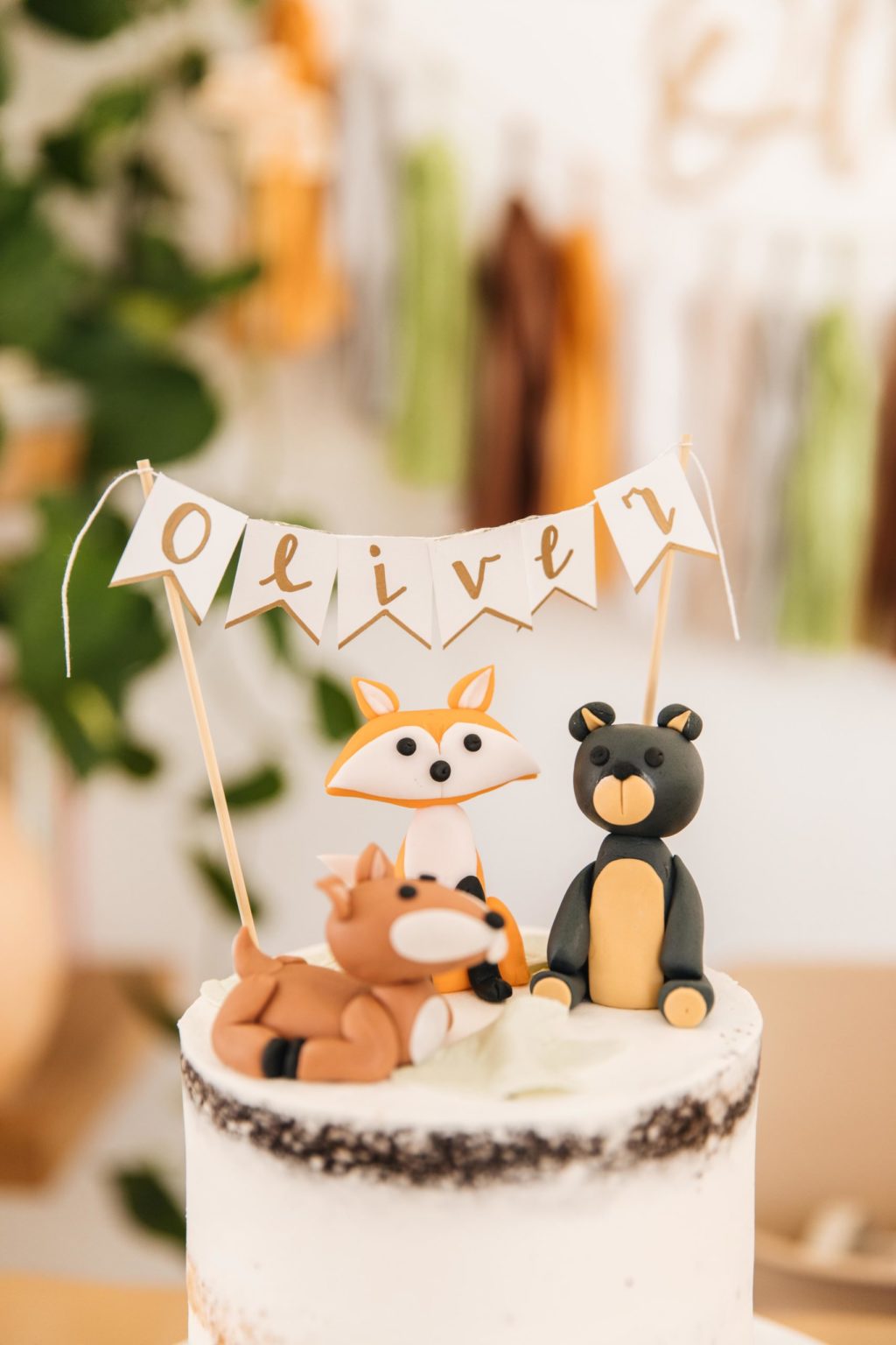 Woodland Theme Party Decorations Banner Cupcake Wrappers 12 Months Photo Banner 