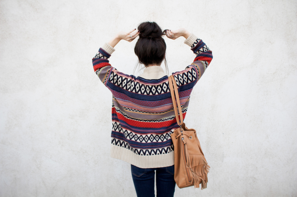 New Darlings - Top Knot - Aztec Sweater