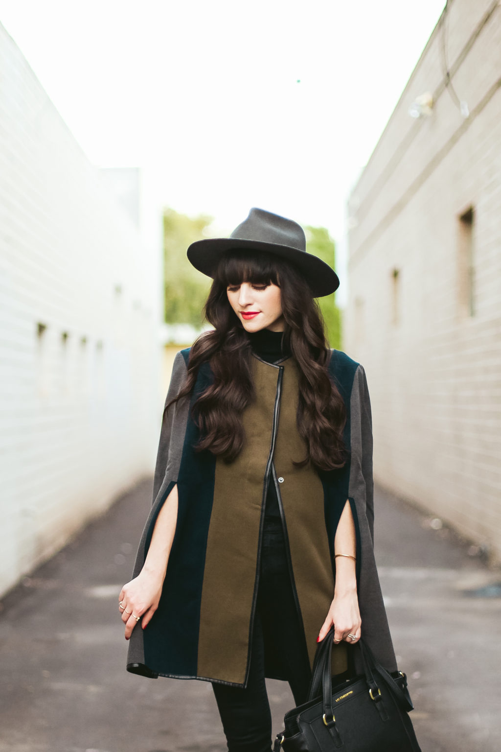 New Darlings - Day to Night Fall Inspired Looks with JCPenney - Black Turtleneck Colorblock Cape