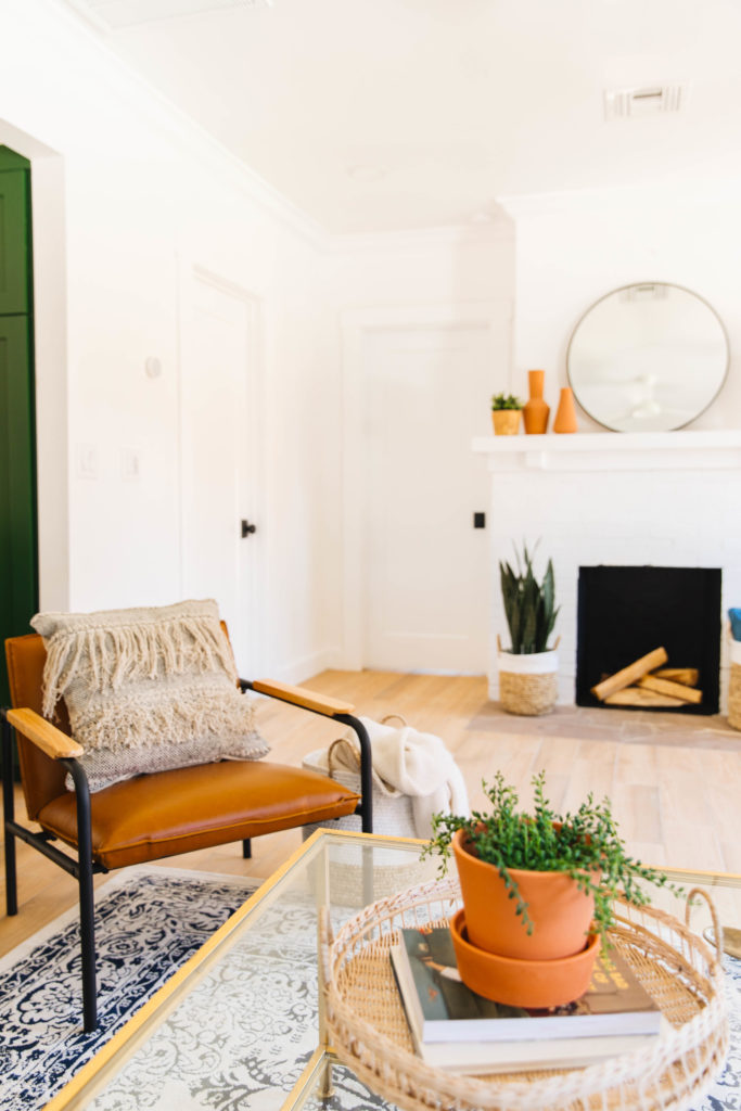 White Brick Fireplace Home Depot Living Room Makeover