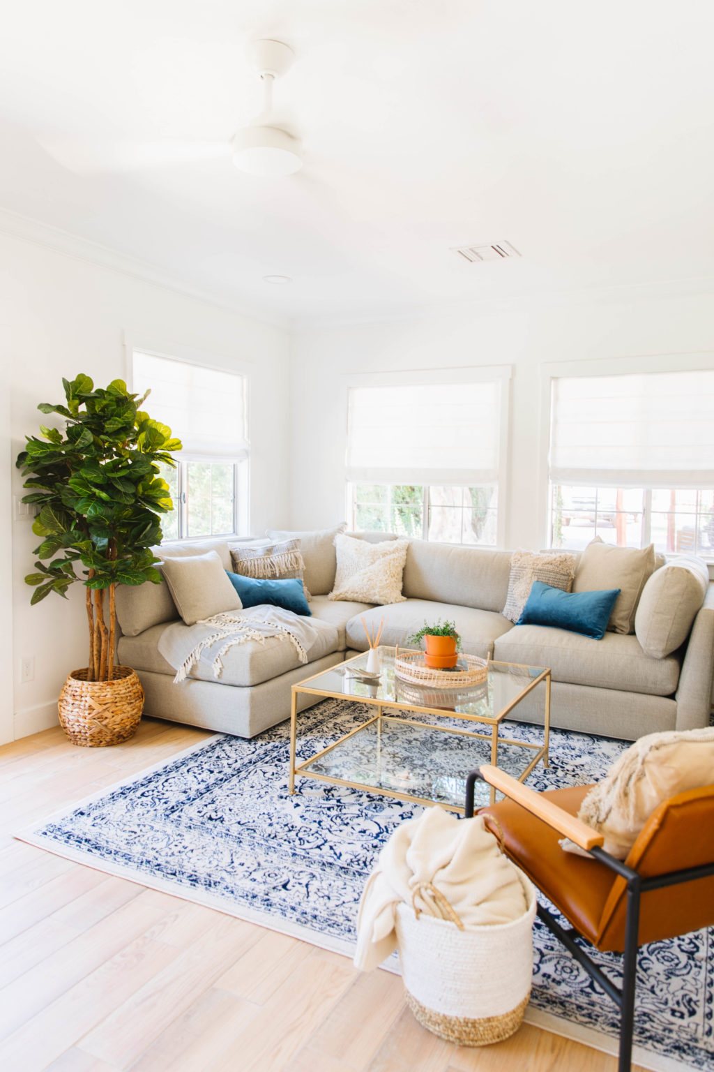 A Modern Living Room Makeover for our friends with Home Depot