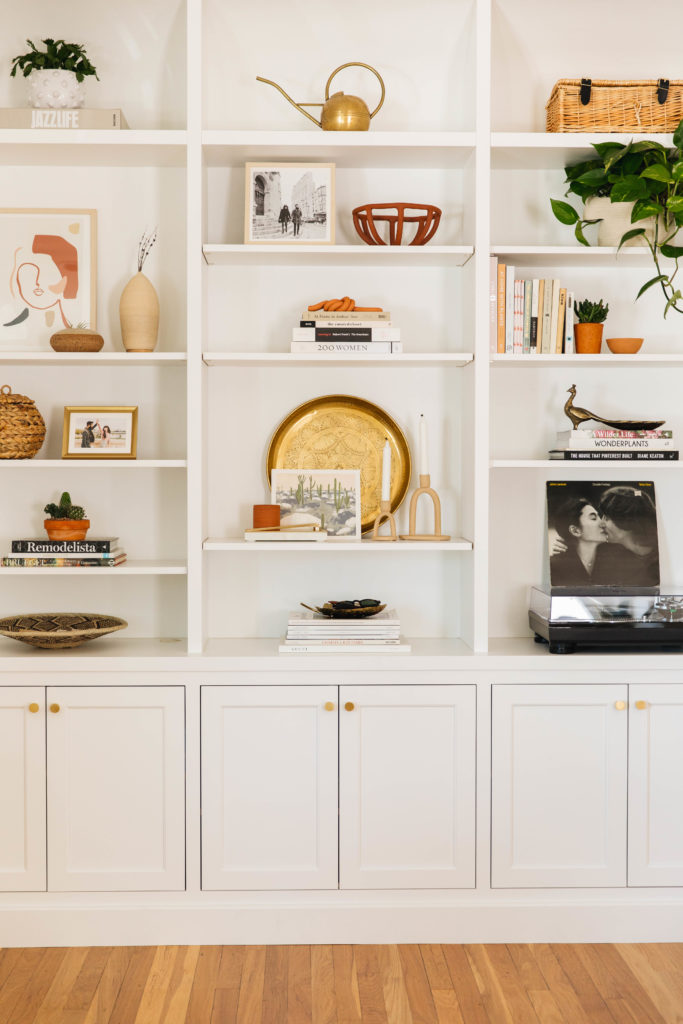 How to Style a Wall to Wall Bookcase