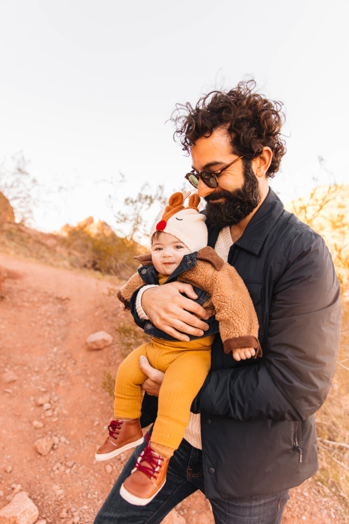 Dad and baby Christmas outfit ideas