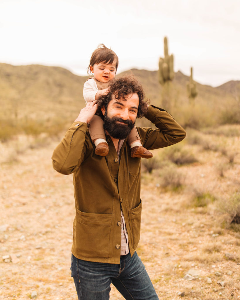 Dad and Baby Photoshoot in the Desert