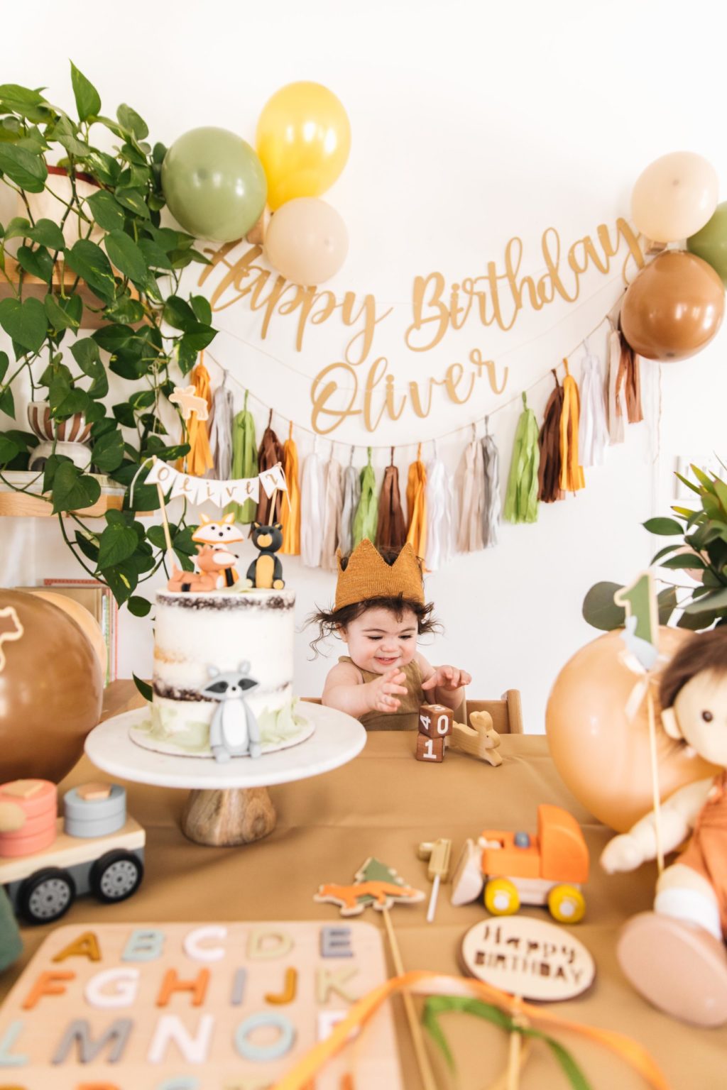 Woodland Themed 1st Birthday Party