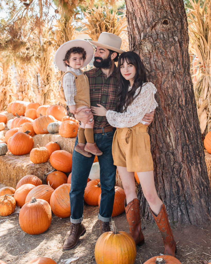 family pumpkin picking outfits