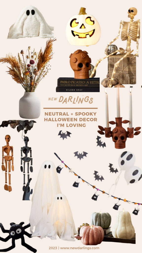 neutral and classy halloween decor
